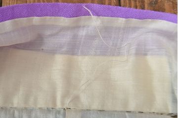 大正〜昭和初期　牡丹図　縮緬着物(古布、正絹)(R-051993)