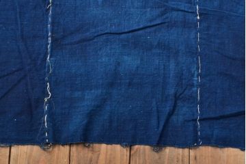 大正〜昭和初期　藍染め木綿　古布3枚セット(R-051994)