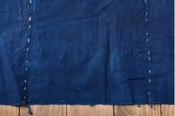 大正〜昭和初期　藍染め木綿　古布3枚セット(R-051994)