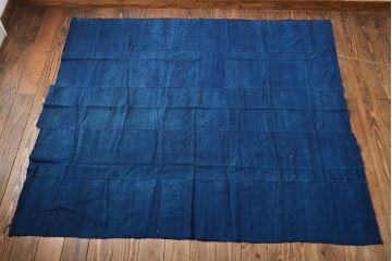 大正〜昭和初期　藍染め木綿　古布3枚セット(R-051994)