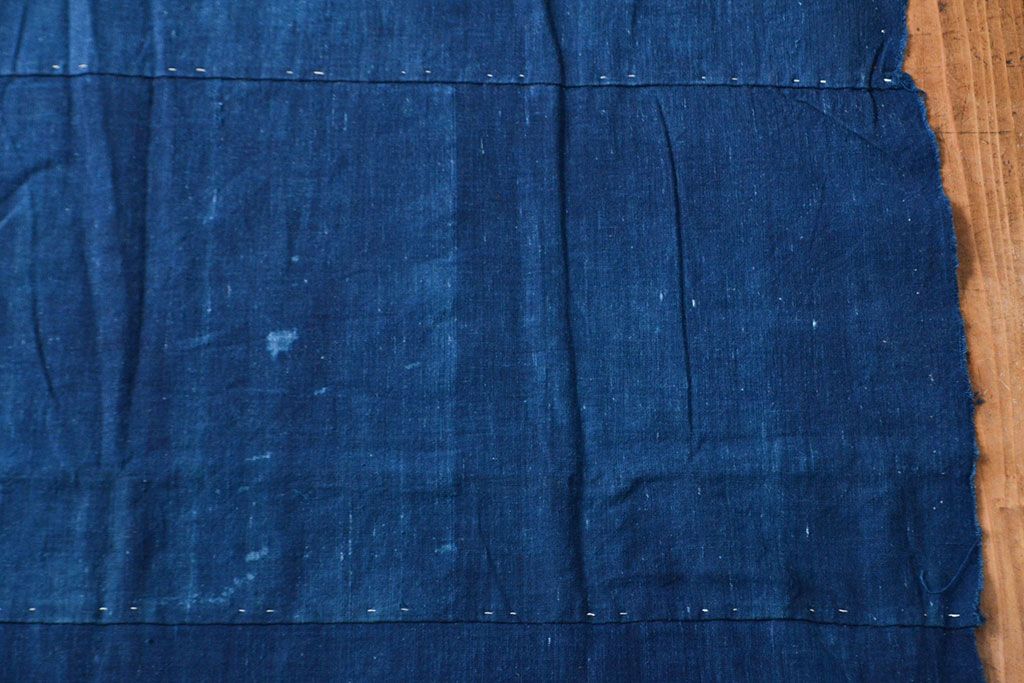 大正〜昭和初期　藍染め木綿　古布3枚セット(R-051994)