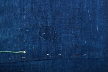 大正〜昭和初期　藍染め木綿　古布3枚セット(R-051994)