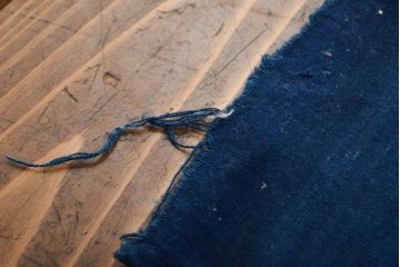 大正〜昭和初期　藍染め木綿　古布3枚セット(R-051994)