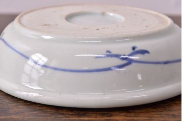 江戸期　古伊万里　染付仙人図　なます皿2枚セット(中皿、和食器)(R-051996)