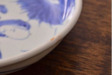 江戸期　古伊万里　染付仙人図　なます皿2枚セット(中皿、和食器)(R-051997)