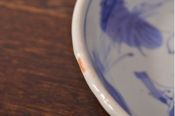 江戸期　古伊万里　染付仙人図　なます皿2枚セット(中皿、和食器)(R-051997)