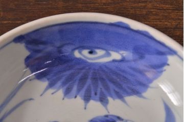 江戸期　古伊万里　染付仙人図　なます皿2枚セット(中皿、和食器)(R-051998)