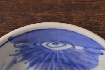 江戸期　古伊万里　染付仙人図　なます皿2枚セット(中皿、和食器)(R-051999)