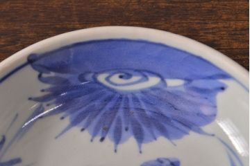 江戸期　古伊万里　染付仙人図　なます皿2枚セット(中皿、和食器)(R-051999)