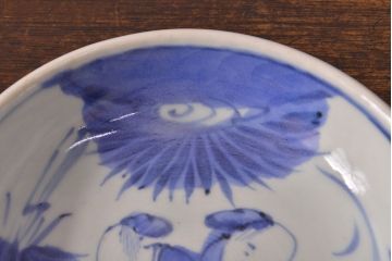 江戸期　古伊万里　染付仙人図　なます皿2枚セット(中皿、和食器)(R-052001)