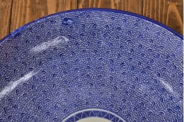 明治〜大正　微塵唐草　一尺五寸印判大皿(和食器)(R-052003)