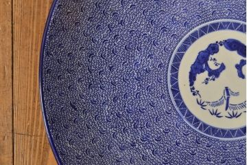 明治〜大正　微塵唐草　一尺五寸印判大皿(和食器)(R-052003)