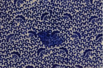 明治〜大正　微塵唐草　一尺五寸印判大皿(和食器)(R-052003)