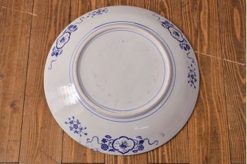 明治〜大正　微塵唐草　一尺五寸印判大皿(和食器)(R-052003)