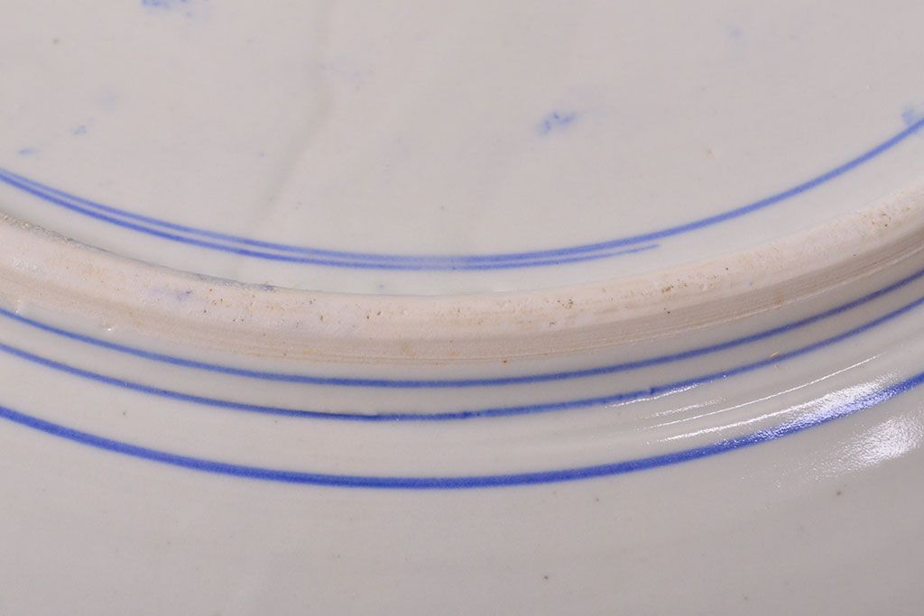 明治〜大正　微塵唐草　一尺五寸印判大皿(和食器)(R-052003)