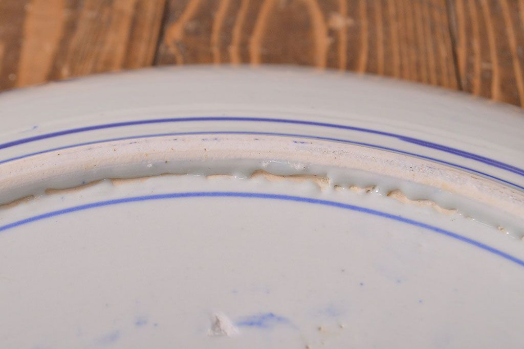 明治〜大正　微塵唐草　一尺五寸印判大皿(和食器)(R-052003)