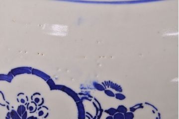 明治〜大正　微塵唐草　一尺五寸印判大皿(和食器)(R-052003)