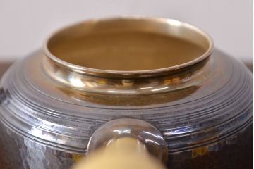 古い　純銀製　横手急須　247g(銀瓶、茶道具)(R-052004)