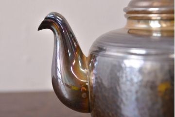 古い　純銀製　横手急須　247g(銀瓶、茶道具)(R-052004)