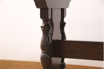 中古　松本民芸家具　凝った脚のデザインが魅力的な#29安川型卓(センターテーブル、ローテーブル)(R-052005)