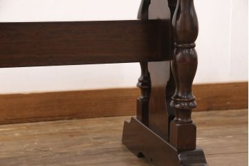 中古　松本民芸家具　凝った脚のデザインが魅力的な#29安川型卓(センターテーブル、ローテーブル)(R-052005)
