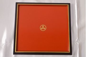 明治期　富士風景図変わり　金蒔絵　五段重箱(共箱、漆器)(R-052006)