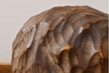 古い熊　木彫り　銘無し(木彫の置物、置き物、ディスプレイ、北海道、アイヌ)(R-052009)