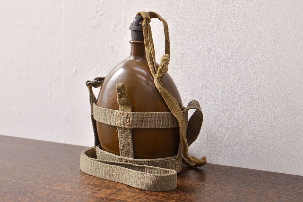 旧日本陸軍　ゴム栓　水筒　昭十六口号　ニギリ矢製(軍装品)(R-052010)