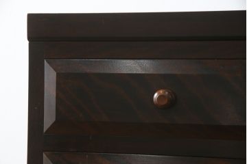 中古　松本民芸家具　シンプルな作りで合わせやすいD型小物整理箪笥(縦型チェスト、引き出し、収納タンス)(定価約27万円)(R-052013)