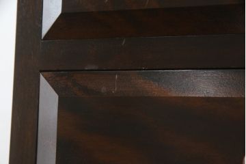 中古　松本民芸家具　シンプルな作りで合わせやすいD型小物整理箪笥(縦型チェスト、引き出し、収納タンス)(定価約27万円)(R-052013)