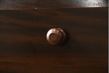中古　松本民芸家具　シンプルな作りで合わせやすいD型小物整理箪笥(縦型チェスト、引き出し、収納タンス)(定価約27万円)(R-052013)