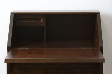 中古　松本民芸家具　高山式　スタイリッシュなデザインが美しいライティングビューロー(机、在宅ワーク、在宅用ワークデスク、引き出し、チェスト)(R-052018)