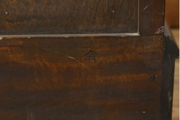 中古　松本民芸家具　高山式　スタイリッシュなデザインが美しいライティングビューロー(机、在宅ワーク、在宅用ワークデスク、引き出し、チェスト)(R-052018)