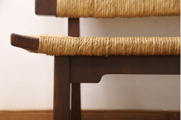 中古　美品　松本民芸家具　アジアンテイストの空間づくりにおすすめ!涼しげな雰囲気を醸しだす202型ラッシベンチ(長椅子)(定価約45万円)(R-052020)