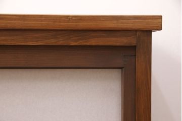 ラフジュ工房オリジナル　古建具リメイク　透かし彫りが上品なアクセントになる引き戸のテレビ台(ローボード、テレビボード、収納棚)(R-052022)
