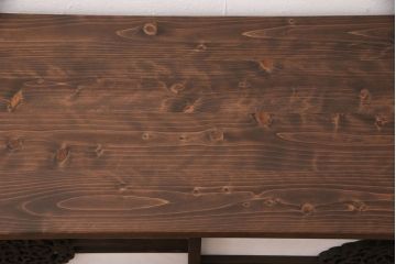 ラフジュ工房オリジナル　古建具リメイク　上品な透かし彫りが和の雰囲気を高める引き戸のテレビ台(ローボード、テレビボード、収納棚)(R-052023)