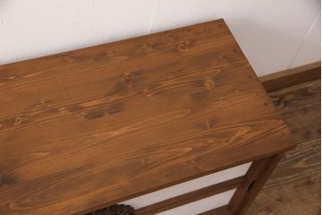ラフジュ工房オリジナル　古建具リメイク　透かし彫り　上品な和の趣を演出する引き戸のテレビ台(ローボード、テレビボード、収納棚)(R-052024)