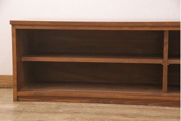 ラフジュ工房オリジナル　古建具リメイク　透かし彫り　上品な和の趣を演出する引き戸のテレビ台(ローボード、テレビボード、収納棚)(R-052024)