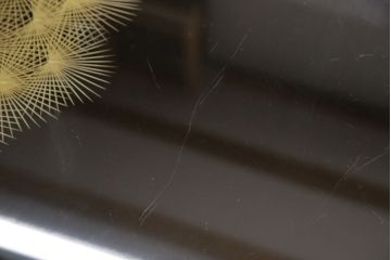 中古　工芸家具　極美品　立体的な漆塗りがインパクト抜群の高級座卓(定価約250万円)(ローテーブル)(R-052026)