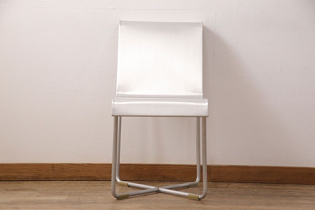 中古　emeco(エメコ)　SUPERLIGHT(スーパーライト)　メンズライクの空間づくりにおすすめのアルミ製チェア(サイドチェア、椅子)(定価約14万円)(R-052028)