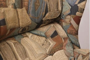 中古　美品　アメリカ輸入品　DREXEL HERITAGE(ドレクセルヘリテイジ)　希少!ファブリックのデザインがおしゃれなリクライニングソファ(一人掛けソファ、1P)(R-052031)