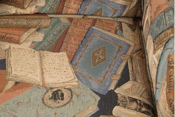 中古　美品　アメリカ輸入品　DREXEL HERITAGE(ドレクセルヘリテイジ)　希少!ファブリックのデザインがおしゃれなリクライニングソファ(一人掛けソファ、1P)(R-052031)