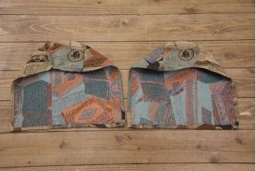 中古　美品　アメリカ輸入品　DREXEL HERITAGE(ドレクセルヘリテイジ)　希少!ファブリックのデザインがおしゃれなリクライニングソファ(一人掛けソファ、1P)(R-052031)