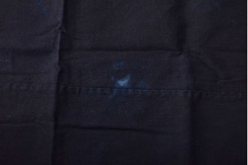 明治〜大正　古い家紋入り藍染め　木綿古布(R-052036)