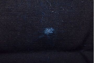 明治〜大正　古い家紋入り藍染め　木綿古布(R-052036)