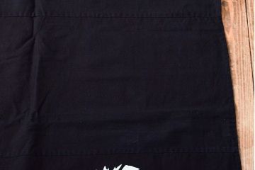 明治〜大正　古い家紋入り藍染め　木綿古布(R-052037)