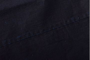 明治〜大正　古い家紋入り藍染め　木綿古布(R-052037)