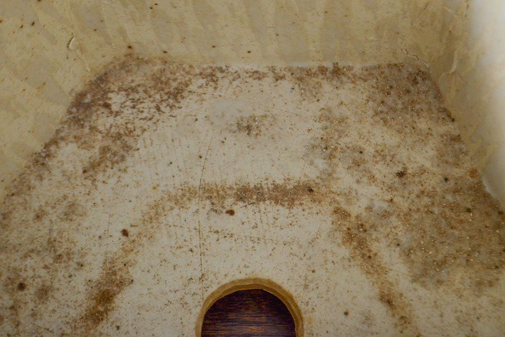 古い　色絵　粉彩　六角植木鉢(中国、盆栽鉢)(R-052040)