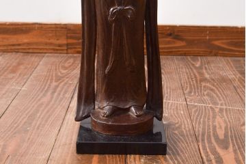 瀬戸團治作　月光菩薩　ブロンズ像　共箱付き(ディスプレイ、置き物、置物)(R-052043)