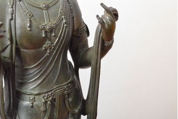 大仏師　松久宗琳　ブロンズ観音菩薩立像　高さ92cm(ディスプレイ、置き物、置物)(R-052045)